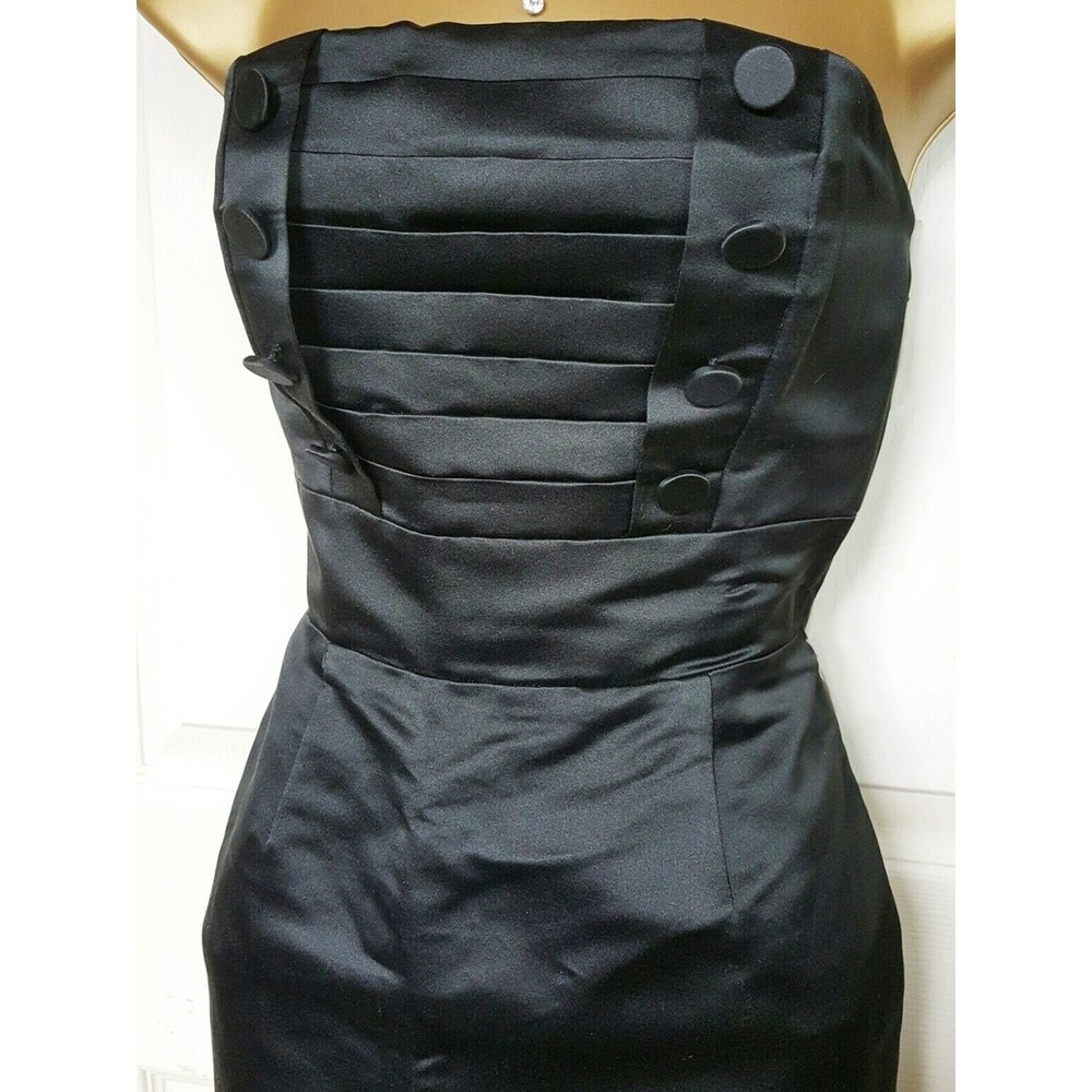 NWT Marc Jacobs 100%Silk Satin Strapless‎ Little Black Party Dress Size 6 $429 - Picture 4 of 14